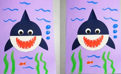 Easy paper shark craft tutorial(step by step)